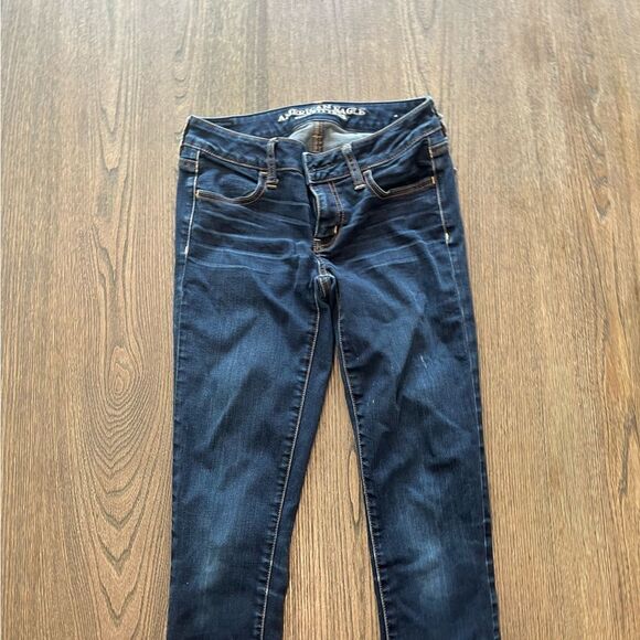 American Eagle Denim Super Stretch Denim Jeans Dark Wash Size 2 Short - Picture 2 of 11